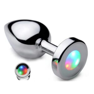 Plug de metal con luz neón