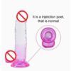 Dildo bicolor adherible con acabado "cristal"