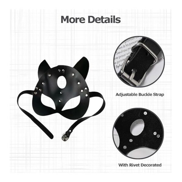 Máscara de gato para mujer tipo BDSM