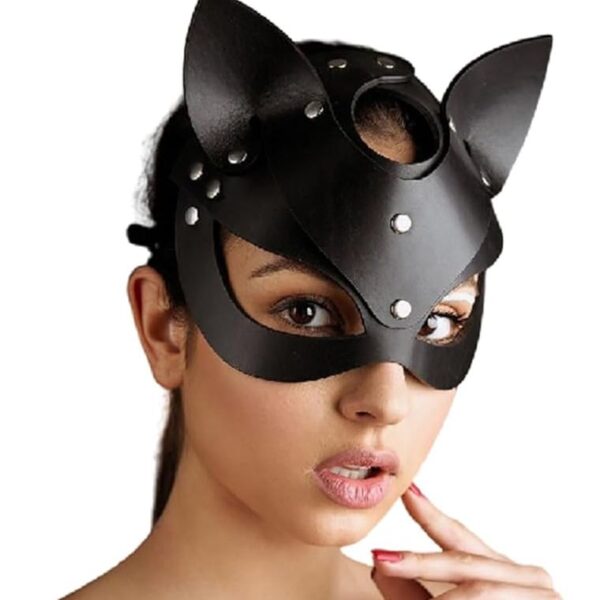 Máscara de gato para mujer tipo BDSM
