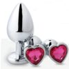 Plug de metal forma gema de corazón