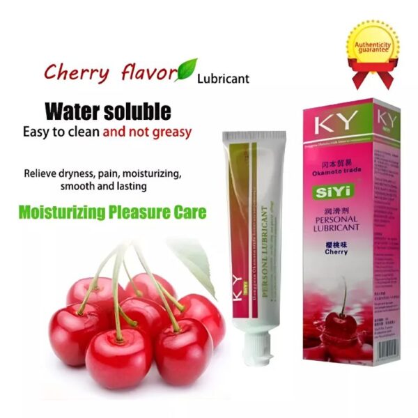 LubricanteCereza002 Lubricante en gel con sabor-base agua